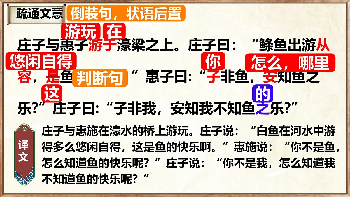 第21课《庄子二则-庄子与惠子游于濠梁之上》课件 2024-2025学年统编版语文八年级下册第6页