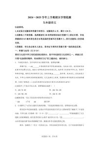 2024~2025学年河南省平顶山市郏县九年级上学期期末语文试卷