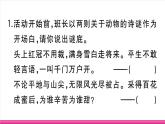 部编版语文七年级上册 任务二 亲近动物，丰富生命体验 习题课件（含答案）