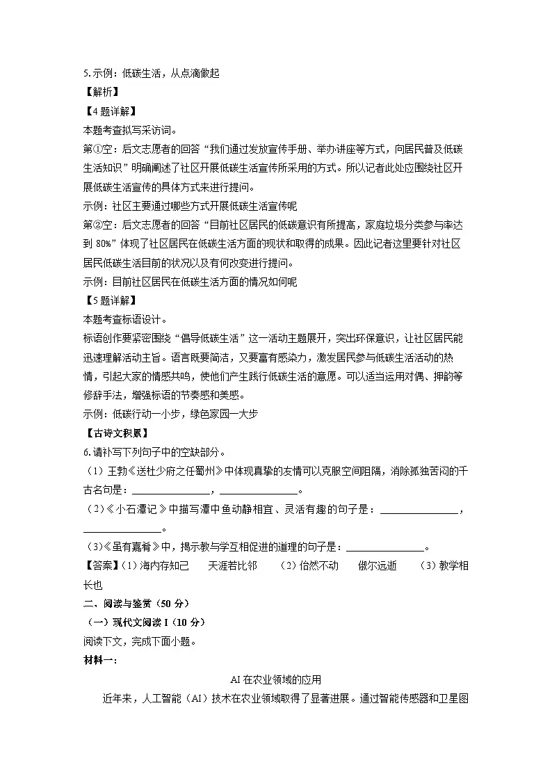 【语文】湖南省邵阳市邵阳县2024-2025学年八年级下学期期末考试试题（解析版）第3页