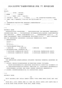 2024-2025学年广东省惠州市惠东县八年级（下）期中语文试卷（有答案解析）