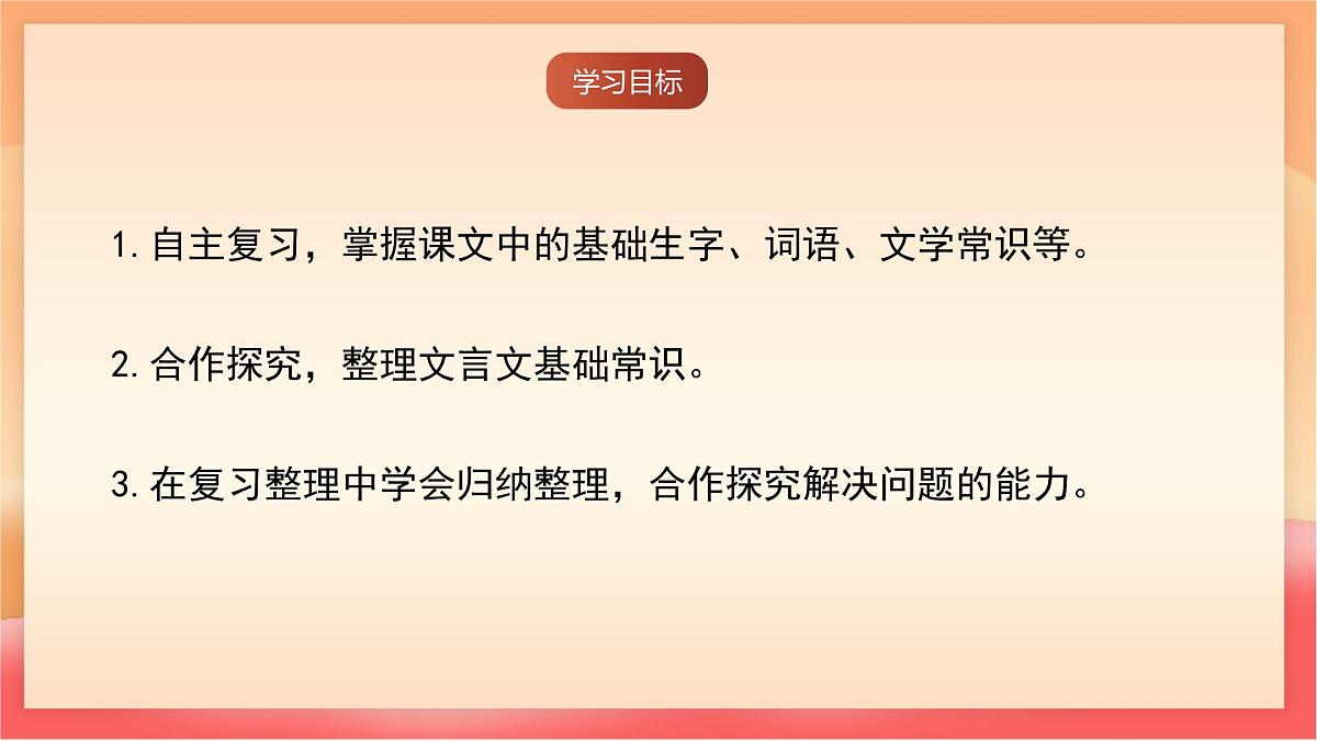人教部编版（五四制）语文七年级上册（2024）第四单元复习课件（基础知识、文言文整理、课堂练习）课件第3页