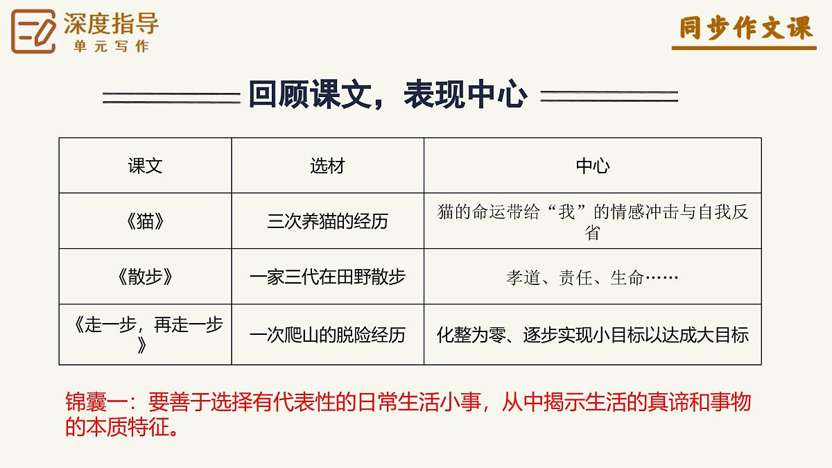 第三单元《如何突出中心》（课件）语文统编版2024七年级上册第7页