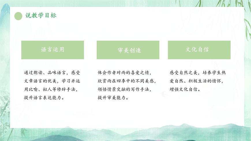 统编版（2024）七年级语文上册3雨的四季说课 课件第5页