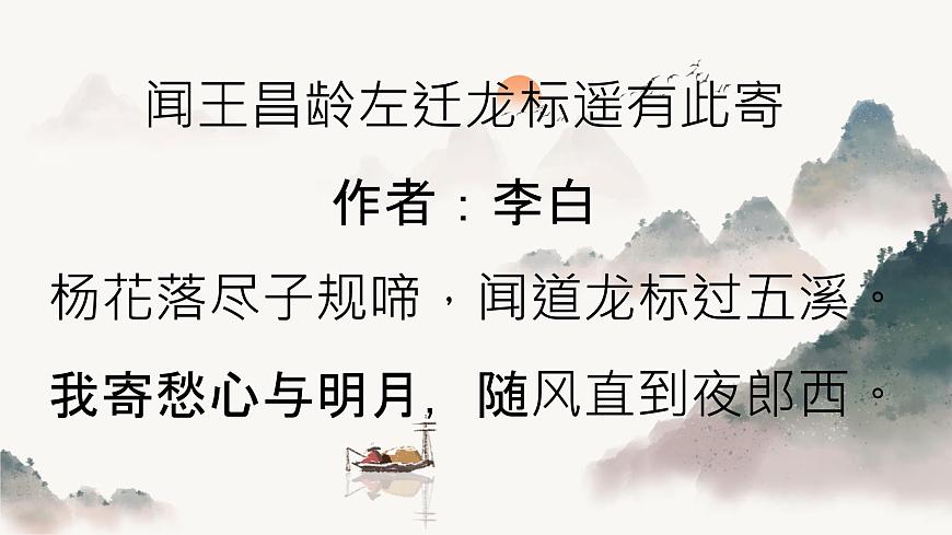 第4课《古代诗歌四首》之《闻王昌龄左迁龙标遥有此寄》课件2025-2026学年统编版语文七年级上册第5页