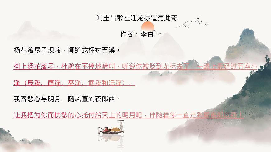 第4课《古代诗歌四首》之《闻王昌龄左迁龙标遥有此寄》课件2025-2026学年统编版语文七年级上册第8页