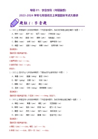 2025学年七年级上册人教版语文期末考点专题01 字音字形试题解析版