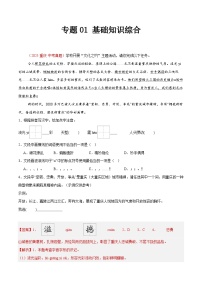 2025年中考语文真题分类汇编（全国通用）专题01 基础知识综合（第1期）（解析版）