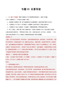 2025年中考语文真题分类汇编（全国通用）专题03 名著导读（第1期）（解析版）
