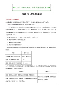 专题08 综合性学习-2023-2025年三年中考语文真题分类汇编（含答案）