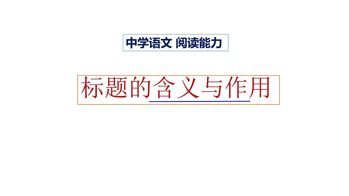 03 标题的含义与作用（课件）2026中考语文 阅读理解能力 （2024 统编版）第1页