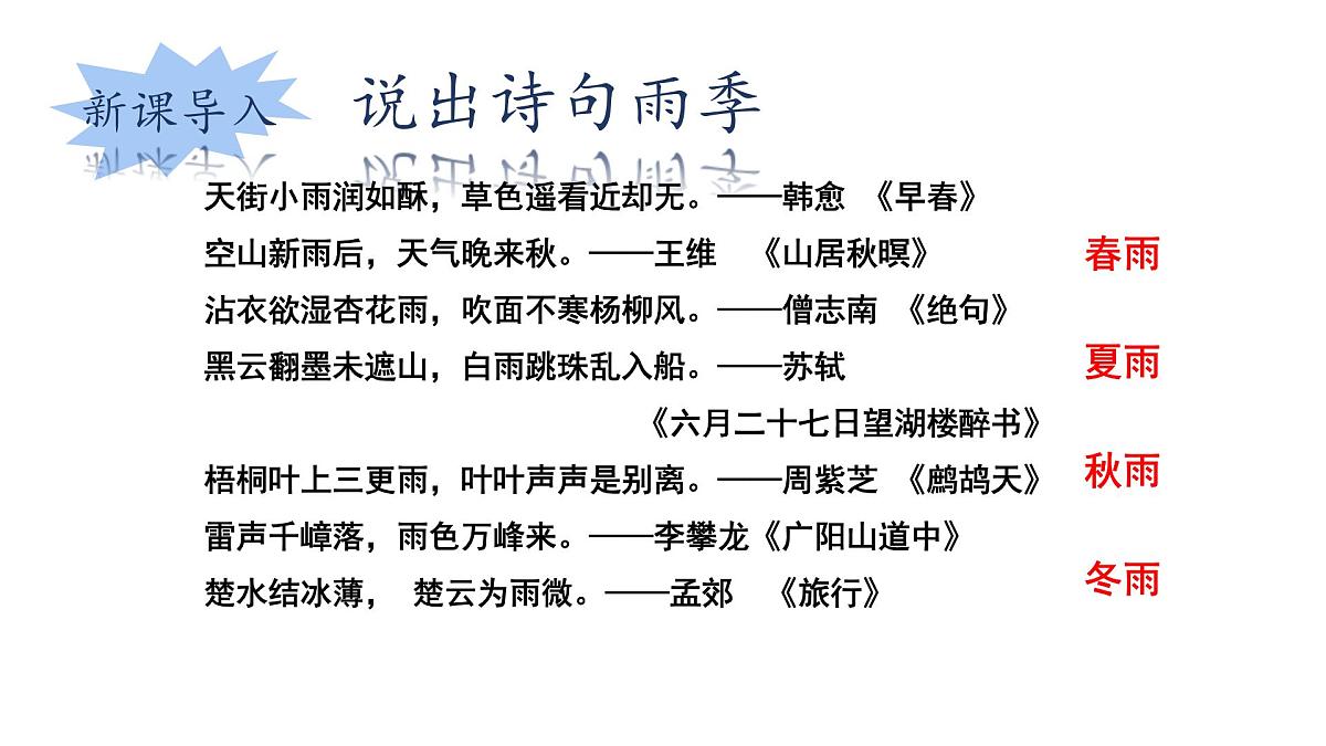 初中  语文  人教部编版（2024）  七年级上册（2024）  第一单元3雨的四季 课件第2页