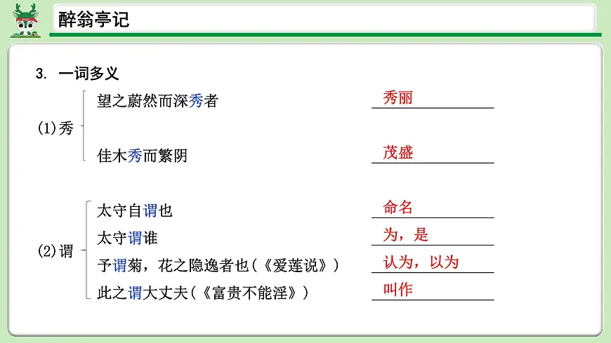 万唯醉翁亭记知识梳理习题第6页