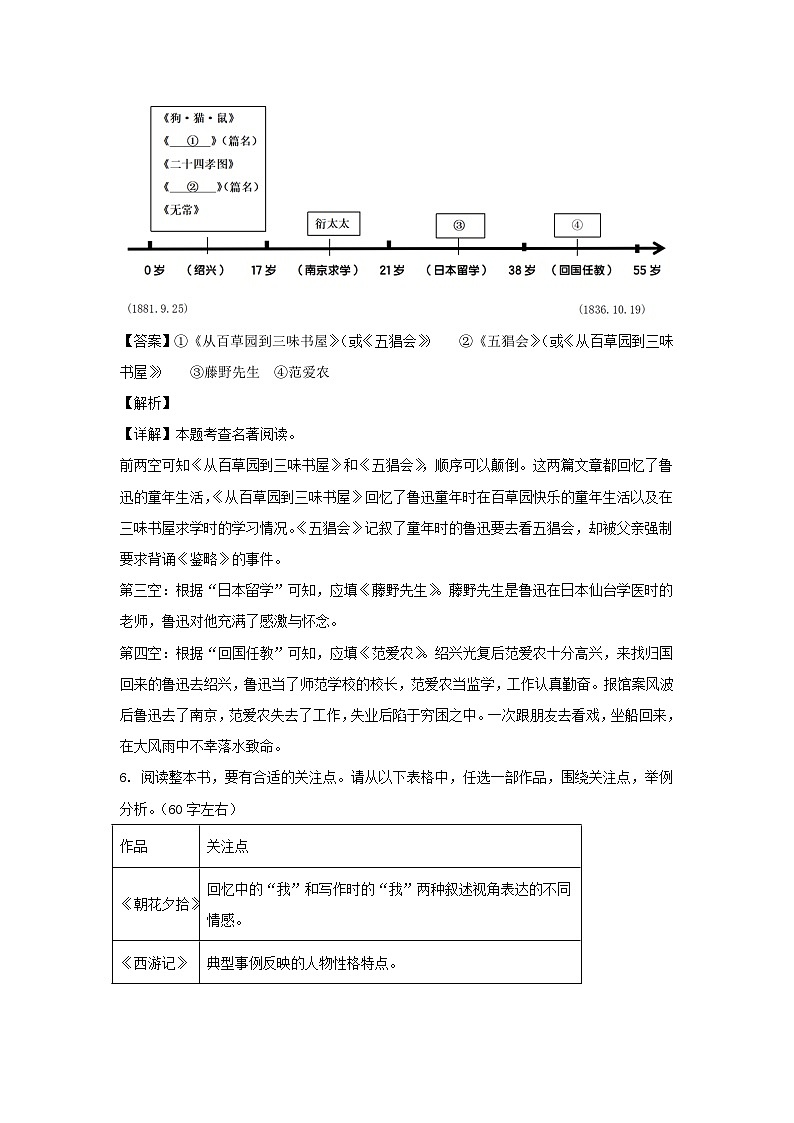 2023-2024学年重庆永川区七年级上册语文期末试卷及答案第3页