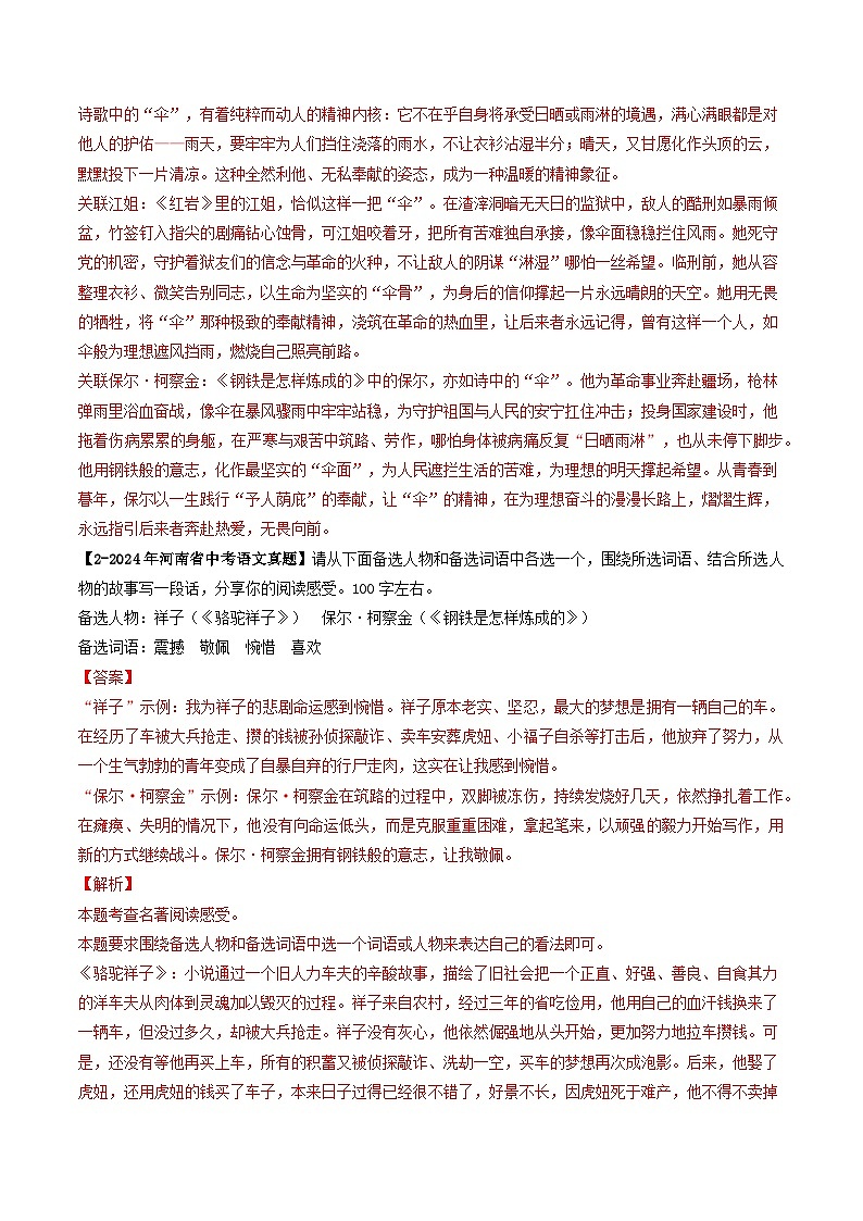 专题12 名著阅读（河南专用）（解析版）第2页