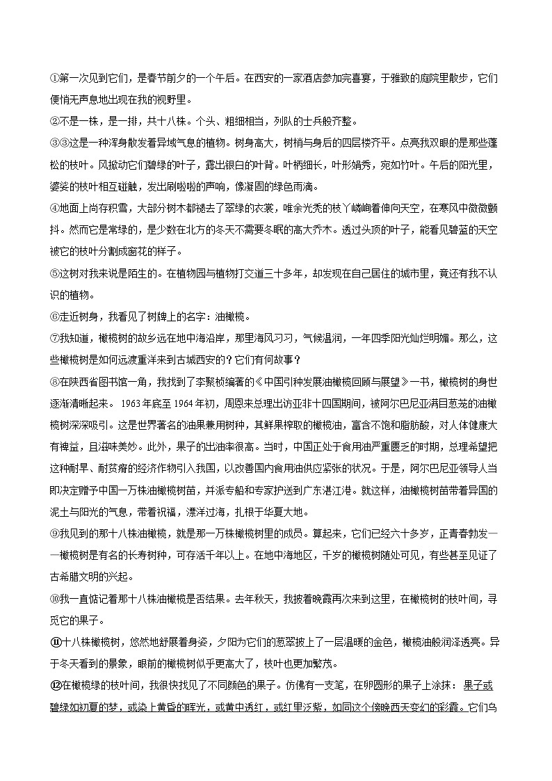 2025年安徽省合肥市新站区中考语文二模试卷（含答案）第3页