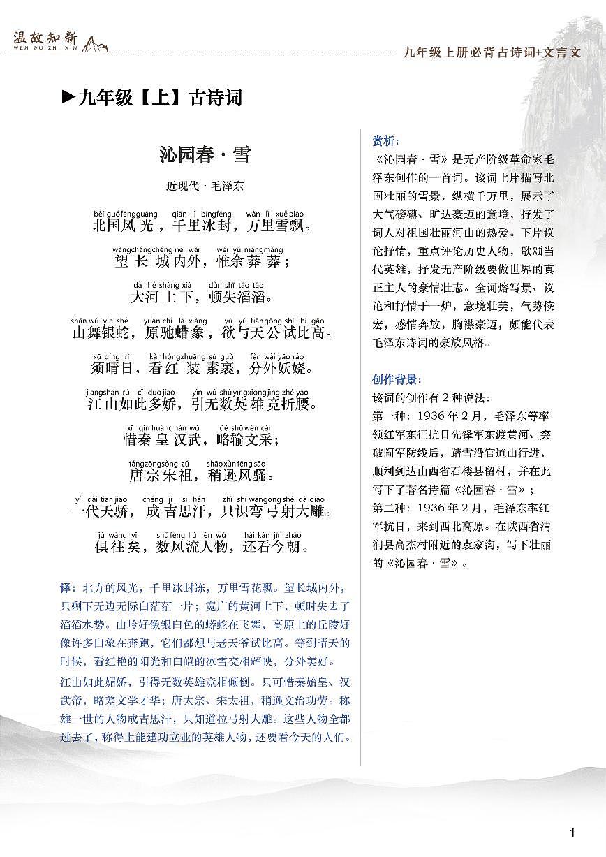 人教版九年级上册语文期末专项练习古文+文言文知识点汇总第2页