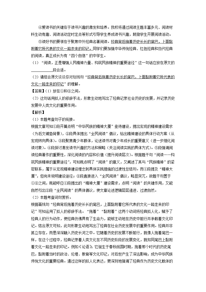 河南省驻马店市2025年中考三模考试语文试卷（解析版）第3页