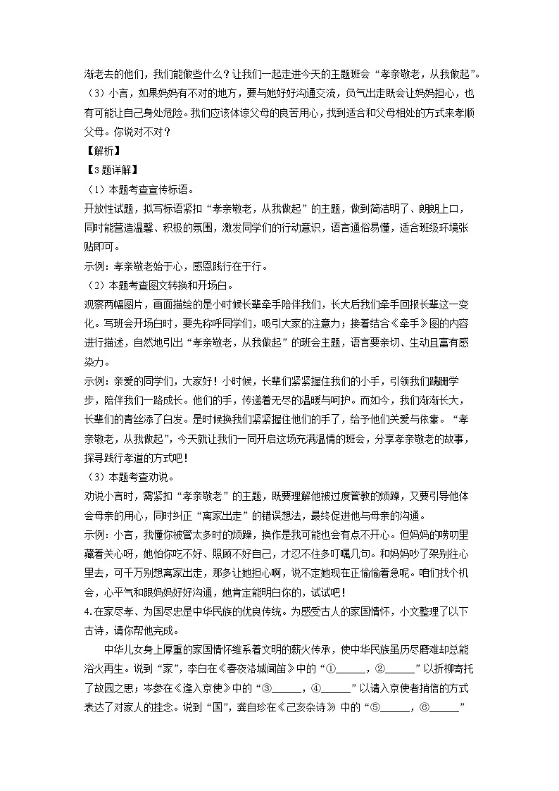 河南省平顶山市宝丰县2024-2025学年七年级下学期期末考试语文试题（解析版）第3页