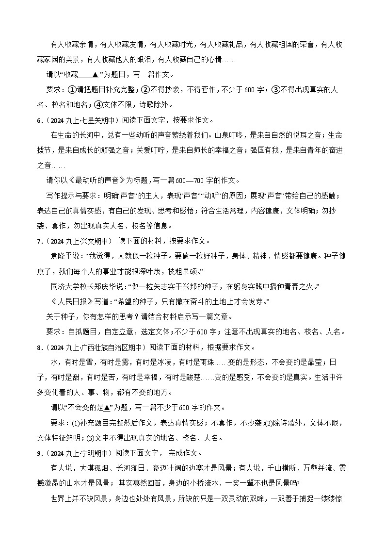 期中重点专题训练：写作 2025-2026学年统编版语文九年级上册第2页