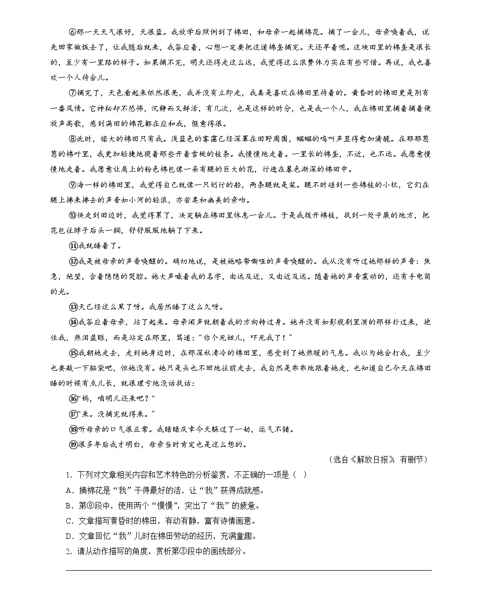 2026年中考语文专项指导与高效训练：理解和欣赏现代文阅读中的标题（全国通用）第3页