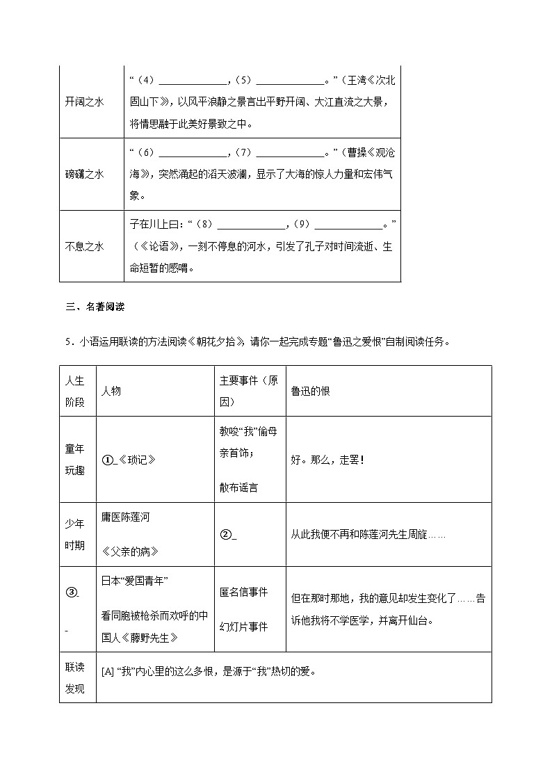 宁波市鄞州区十二校2024_2025学年七年级上学期期中语文试卷（有答案）第2页