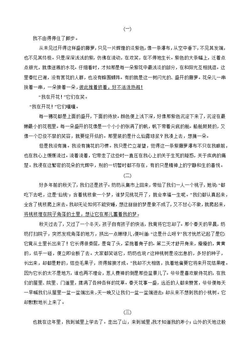 湖北省武汉市江岸区2023-2024学年七年级下学期期末语文试卷第2页