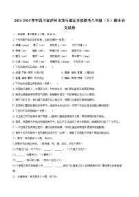 2024-2025学年四川省泸州市龙马潭区多校联考八年级（下）期末语文试卷(含详细答案解析)