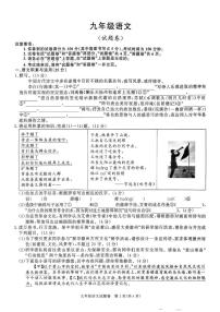 安徽淮南凤台县2025—2026学年九年级上学期期中考试语文试题