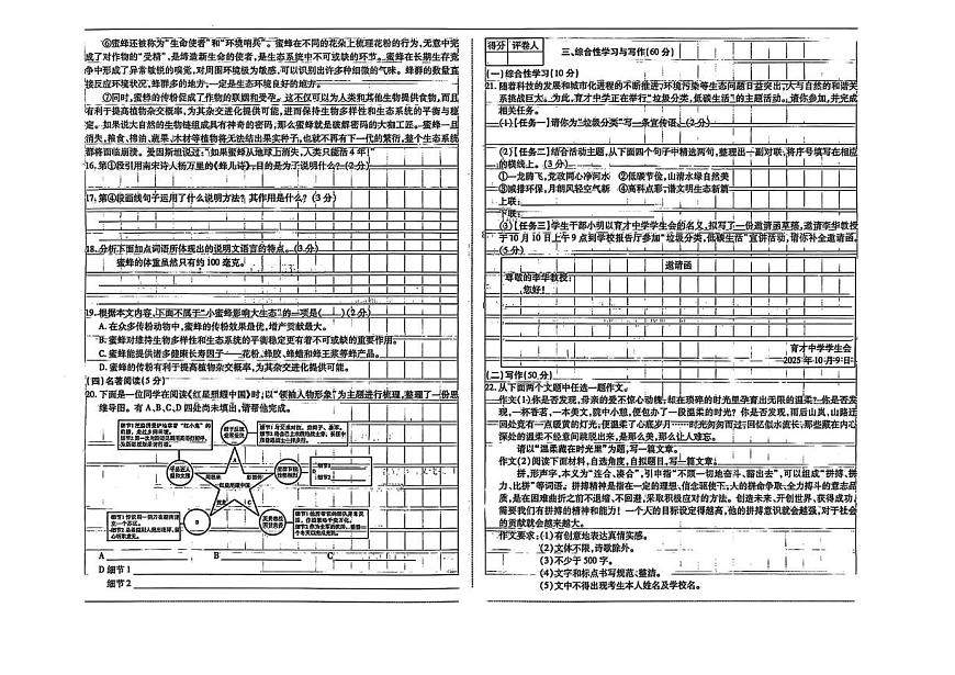 辽宁省沈阳市四校2025—2026学年八年级上学期期中考试语文试题第3页