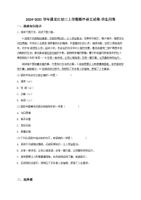 2024-2025学年黑龙江九年级（上）期中语文试卷（1）解析版