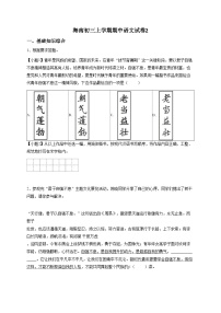 海南初三上学期期中语文试卷2
