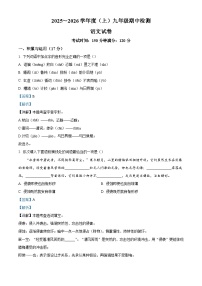 辽宁省本溪市2025-2026学年九年级上学期期中语文试题（含答案及解析）