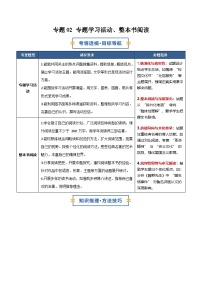 专题02 专题学习活动、整本书阅读（期中复习讲义）七年级语文上学期新教材统编版习题含答案