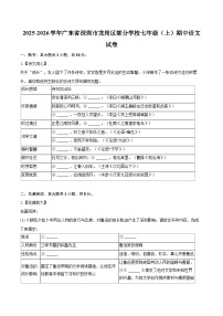 2025-2026学年广东省深圳市龙岗区部分学校七年级（上）期中语文试卷-自定义类型