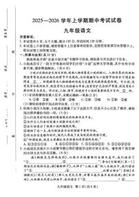 河南省新乡市2025-2026学年九年级上学期11月期中语文试题