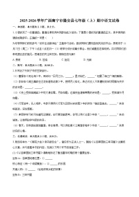 2025-2026学年广西南宁市隆安县七年级（上）期中语文试卷-自定义类型