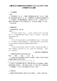 安徽省安庆市桐城市部分学校联考2025-2026学年八年级上学期期中语文试题（含答案及解析）