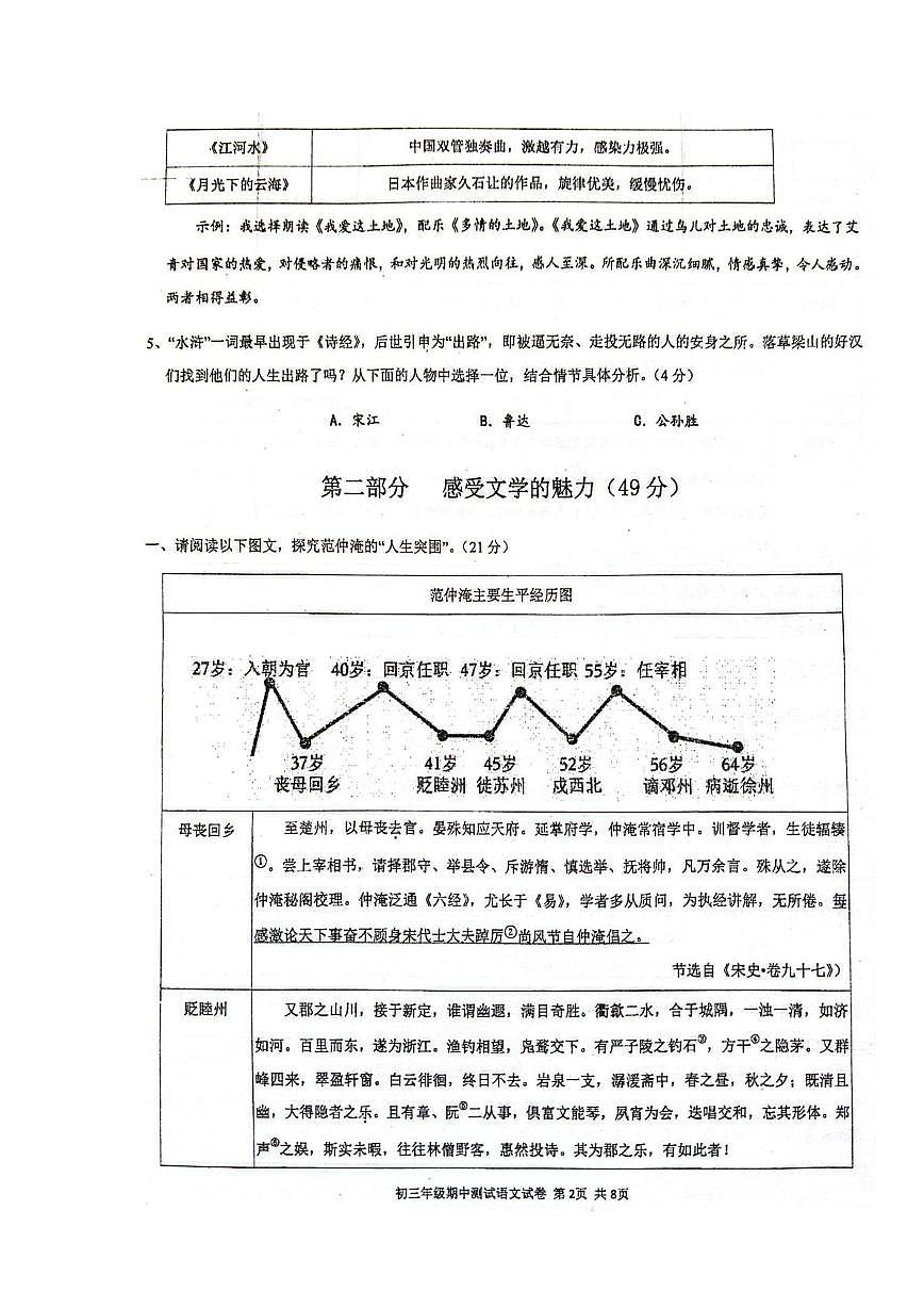 江苏省苏州市虎丘区苏州学府中学校2025-2026学年九年级上学期期中考试语文试题第2页