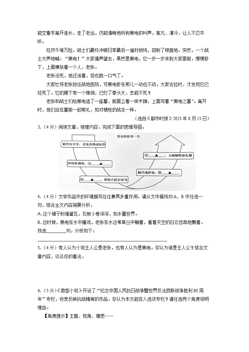 浙江省绍兴市柯桥区名校2025-2026学年九年级上学期11月期中考试语文试卷（学生版）第3页