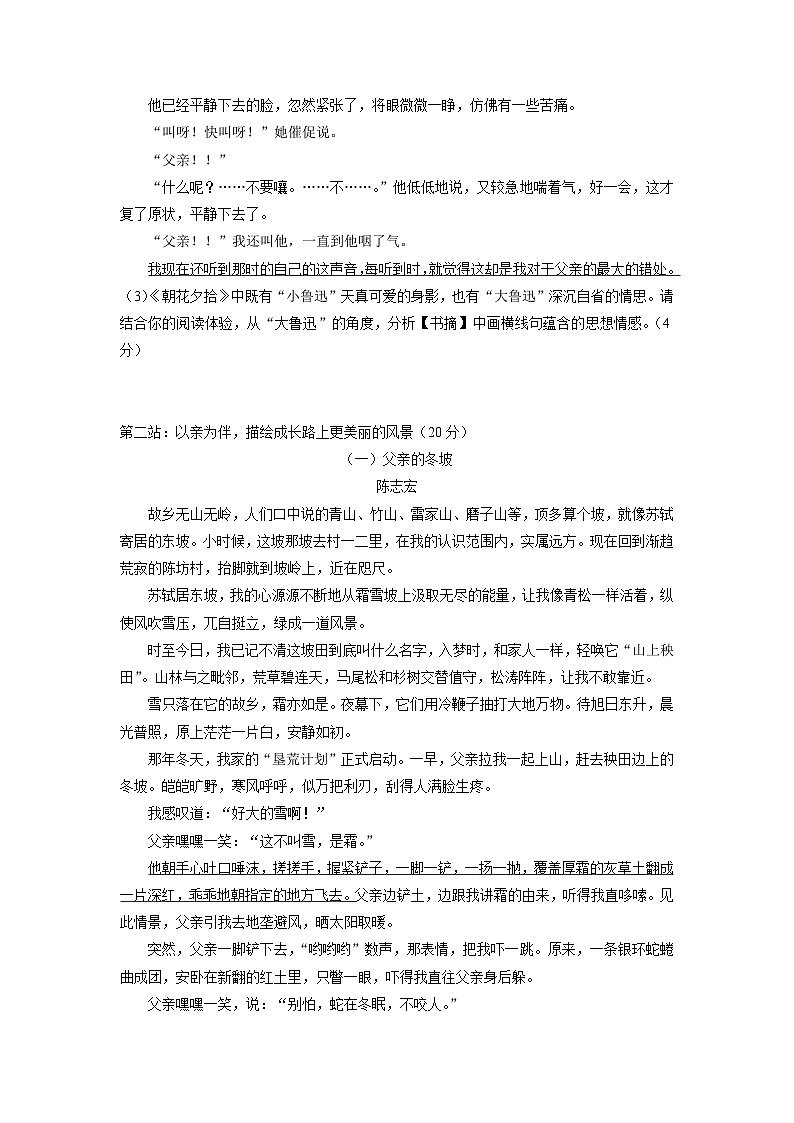 浙江省嘉兴市名校联考2025-2026学年七年级上学期期中考试语文试卷（学生版）第3页