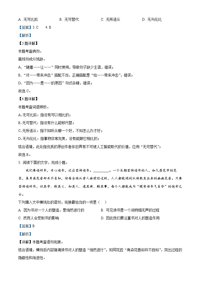 2025年江西省吉安市吉水县中考一模语文试题（解析版）第2页