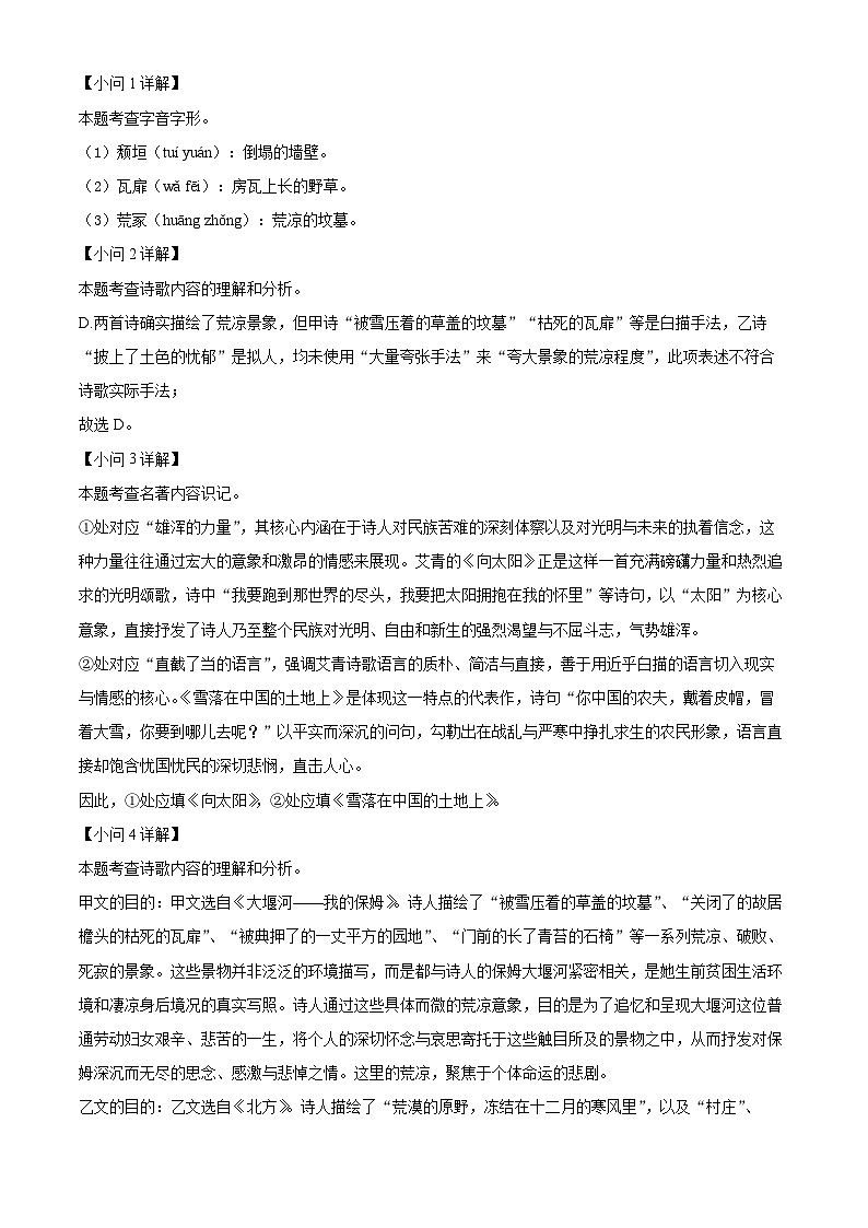 安徽省亳州市蒙城县2025-2026学年九年级上学期第一次月考语文试题（解析版）第3页