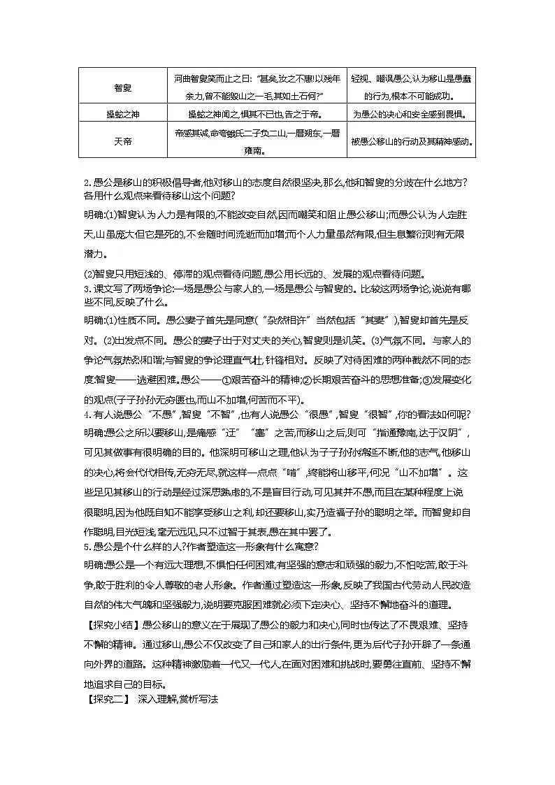 24.《愚公移山》 第二课时 教学设计-2025-2026学年语文统编版八年级上册第2页