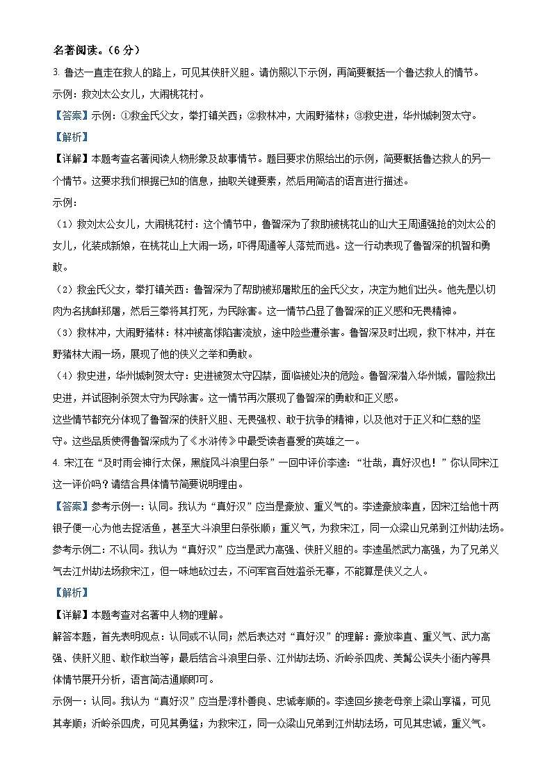 2025年福建省泉州市南安市区四校联盟中考一模语文试题（解析版）-A4第3页