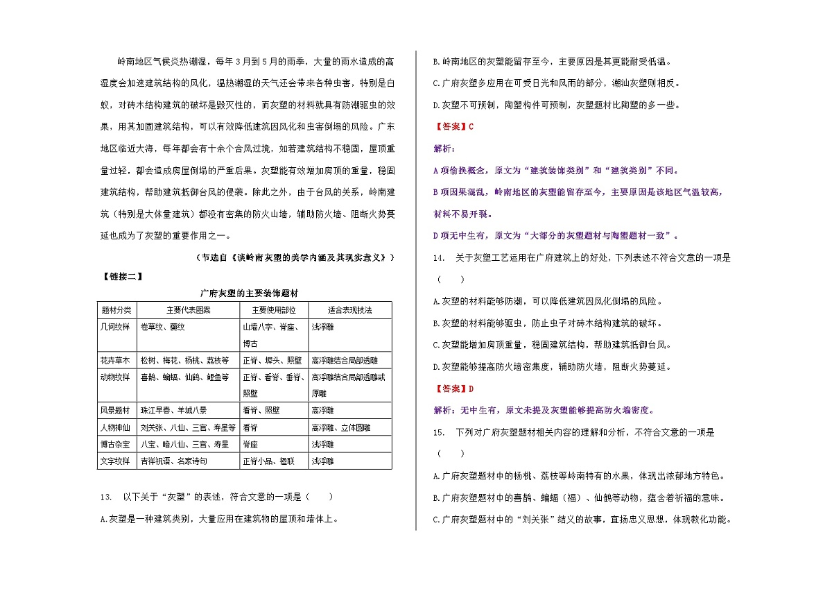 全国各地中考语文阅读理解真题汇编【二】说明文阅读（1）A3（解析版）第2页