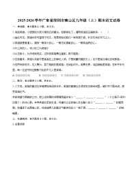 2025-2026学年广东省深圳市南山区九年级（上）期末语文试卷-自定义类型