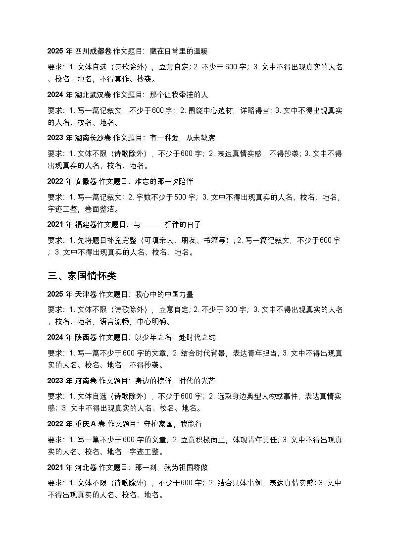 【初中语文】近五年中考作文真题分类汇编（精校版+含立意解析+优秀范文）第2页