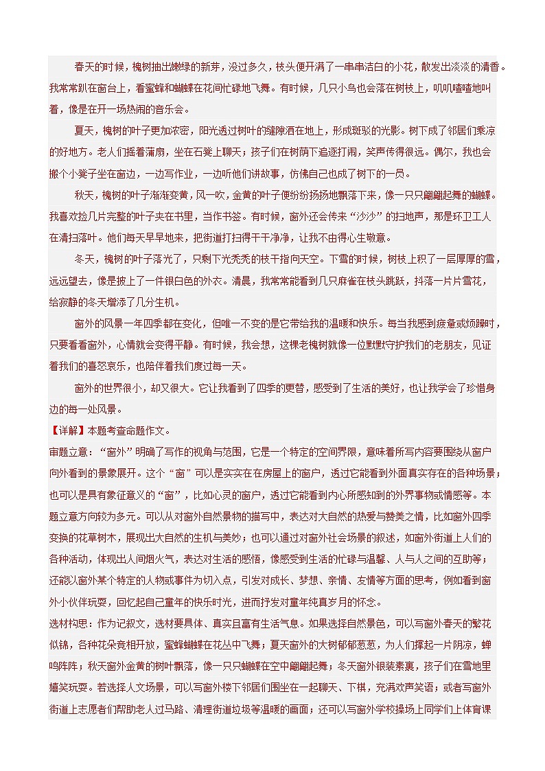寒假作业13 习作专项训练（解析版）第2页