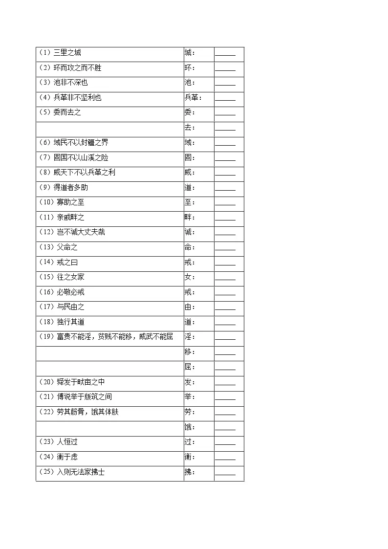第23课《〈孟子〉三章》同步练习-2025-2026学年统编版语文八年级上册（含答案+解析）第2页